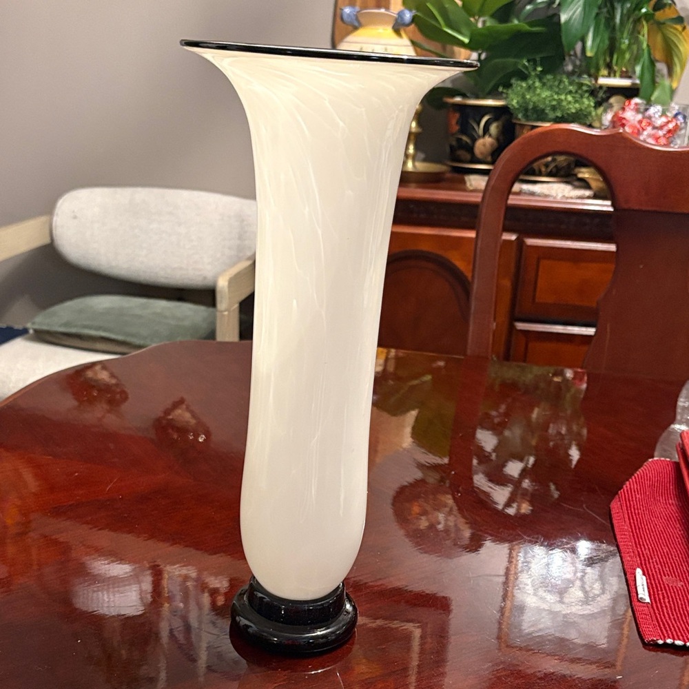 Vintage mid-century hand blown glass vase